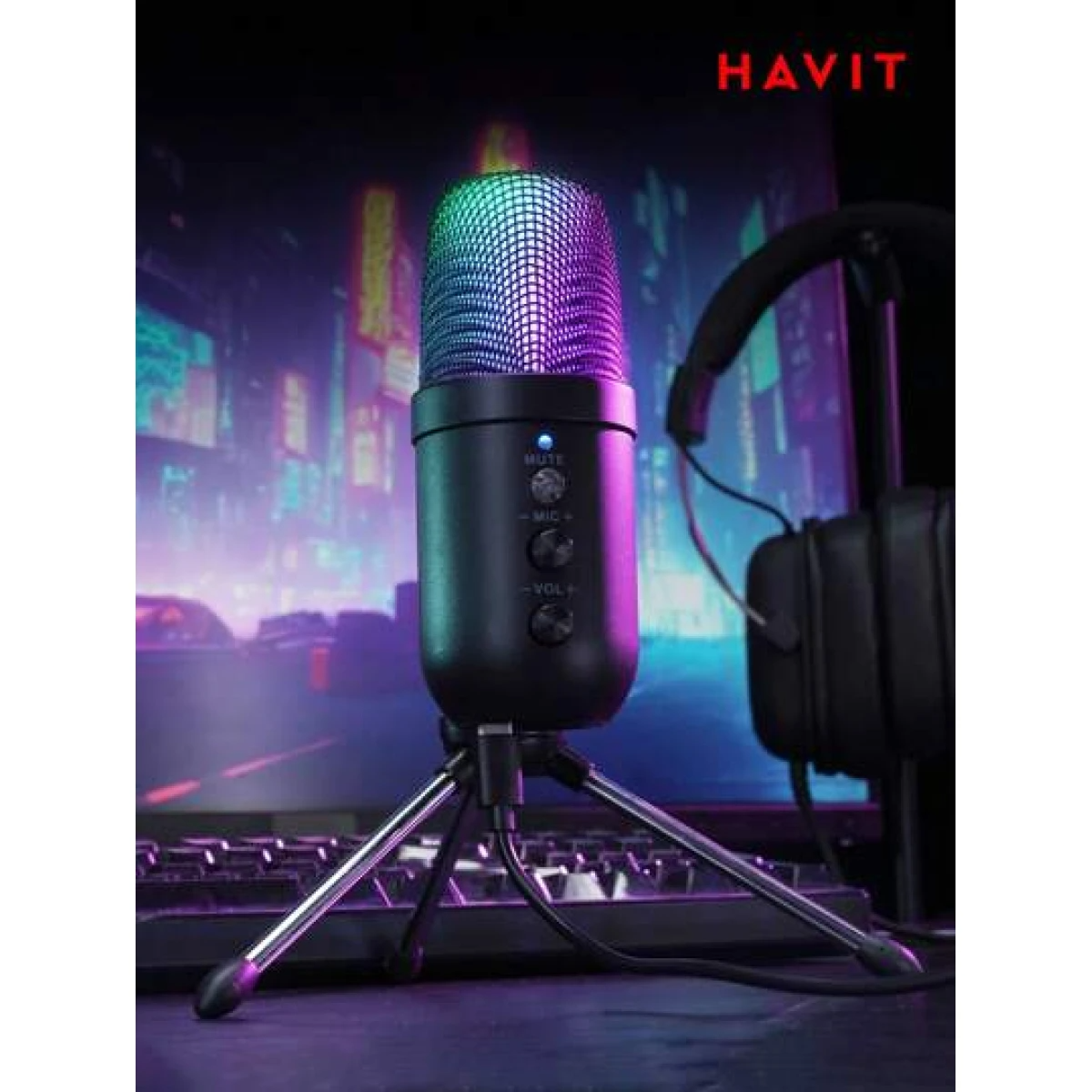 Havit GK51 RGB Live Recording Microphone Havit GK51 RGB Live Recording Microphone
